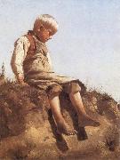 Franz von Lenbach Young Boy in the Sun Spain oil painting artist